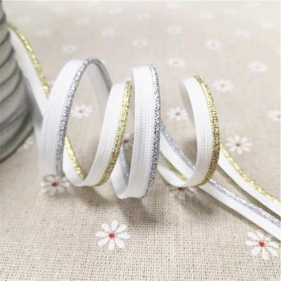 China 100% Viable Custom Cotton Piping Rope Lurex Gold Sliver Gold Piping Band Piping Rope For Clothes for sale