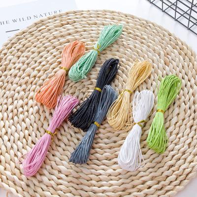 China Sustainable 1mm 1.5mm 2mm Multi Colored Waxed Ties Waxed Cotton Cord Waxed Cord For DIY Braided Decoration for sale