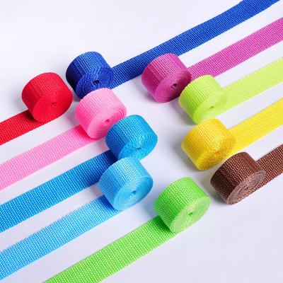 China Factory High Quality Polypropylene Webbing 2.5CM Multi Colored Webbing Strap Viable For Gags for sale