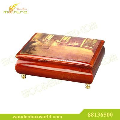 China Luster Lacquer Finish Real Piano Wood Jewelry Box Musical Music Box for sale