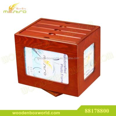 China Handmade Elegant Cherry Wood Photo Album And Photo Frame Box for sale