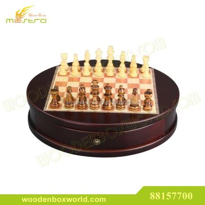 China High Quality MDF Chess Round Wooden Pawns Set for sale