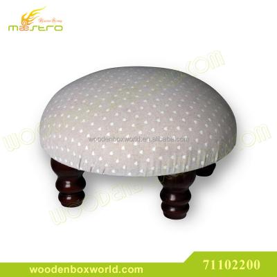 China MDF Small Foot Wooden Foot Rest Stool Pouf Stools Fabric Stool Bench for sale