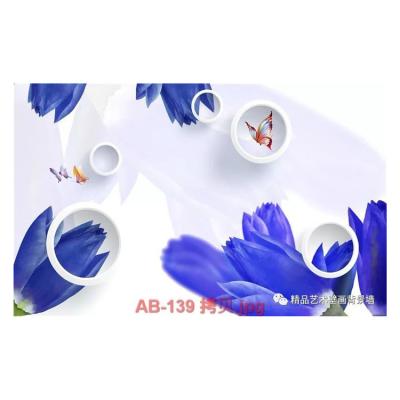 China Modern Interior Decor Design PVC 3D Printing Plastic Wall Panel for sale