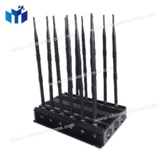 China Cellular 433MHz 12 antennas desktop Cell Phone Signal Jammer 2G 3G 4G 5G DMJ12 for sale