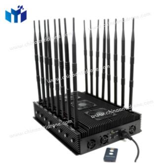 China High Power Military Prison Phone Jammer mobile phone 2G 3G 4G 5G VHF/UHF Walkie-Talkie WIFI GPS LOJACK LORA PMJ16 for sale