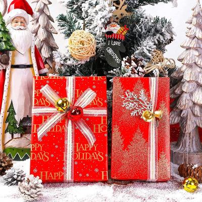 China Customized Decorative Recyclable Logo Printed Wrapping Paper Holiday Gift Wrapping Paper Wholesale Fancy Gift for sale