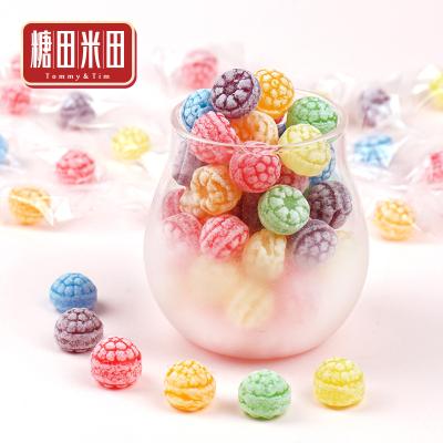 China Natural Wholesale Delicious Multi Colored Snacks Six Flavors Sweet Candy Balls Shaped Mix Fruity Hard Candy for sale