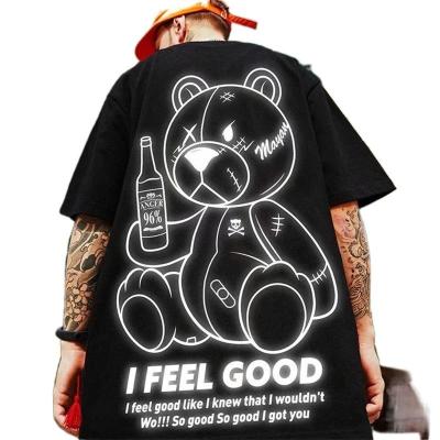 China 2022 men's and women's short sleeve T-shirt bear T-shirt Anti-wrinkle fat men's short shirt coat summer wholesale new for sale