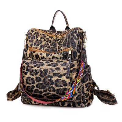 China Wholesale 2021 New Style Women Leopard Bohemian Bag Luxury Backpack for sale