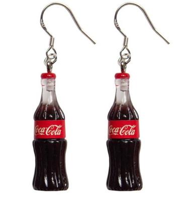 China Korean Creative Cola Resin Bottle Earrings Fashionable Fun Earrings For Woman for sale