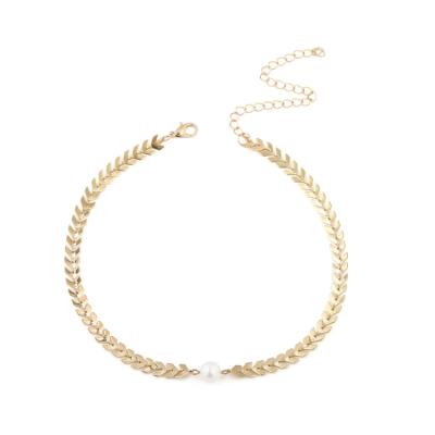 China Latest Fashion Styles 2019 Fashion Necklaces Jewelry Tasty Gold Pearl Necklace Chain Necklace For Women for sale