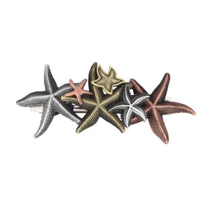 China Retro steampunk 2020 wholesale fashion hair accessories alloy retro starfish steampunk barrette hair clip for women for sale