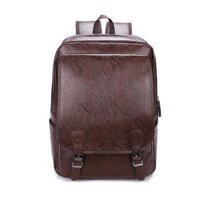 China 2020 Hot Sale PU Backpack Waterproof Multifunctional Men's Leather Backpack Men for sale