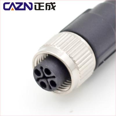 China 16A M12 4pin Power 4 Core Big Current Male Female Male S-code Connector Servo Motor Power Cable / Plug 16A M12 4pin for sale