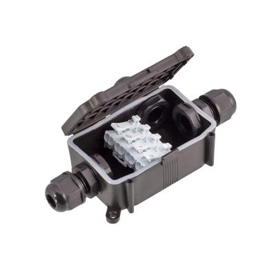 China PA66 EB3 Outdoor IP66 Plastic Electrical Waterproof Box LED Lighting Cable Junction Junction Box for sale