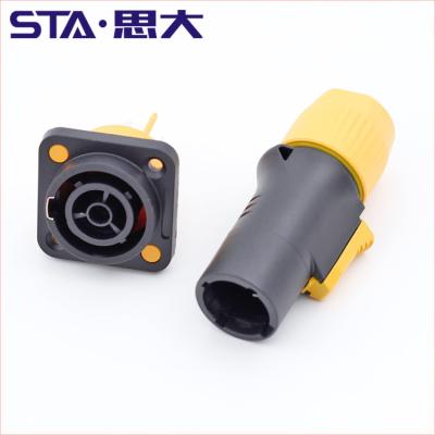 China audio & Neutri 3 Pin Video Connector IP65 Plastic Screw Terminals Locking Male Cable Connector NAC3MX-W for sale