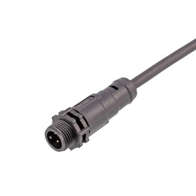 China IP67 electronic waterproof mini type cable E7 2 3 4 5 6 pin screw thread male connector overmolded with cable AD 14H - SL7A for sale