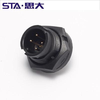 China LED 3 4 5 6 7 8 10 12P Plastic Waterproof Connector E10 Z108 2 Threaded Bayonet PCB Mount Socket for sale