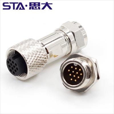 China IP67 IP68 Series Automotive Metal 16G Waterproof Connector, 2 3 4 5 6 7 8 10 Waterproof Plug and 12 Pin Electrical Socket Outlet for sale