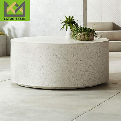 China Modern Modern Hotel Furniture Luxury cerment concrete coffee table European Style white round Coffee Table for dining use for sale