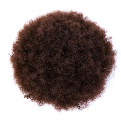 China Afro Curly Clip In Chignon Afro 8 Inch High Temperature Black Drawstring Ponytail Synthetic Curly Hair Bun Clip In Hair Extension On Puff Hair Bun for sale