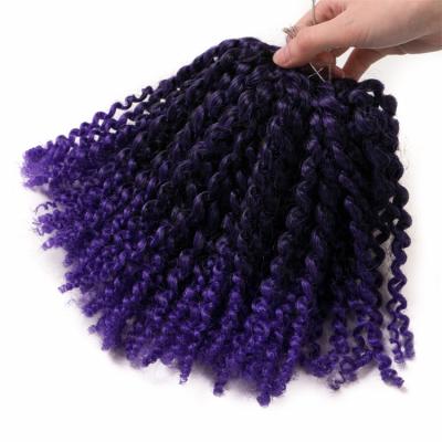 China Part/daily pink/cosplay 90g/piece Marley Ombre Blonde Afro Curly Twist Crochet Braid Synthetic Marley Braid 8 Inch 8 Inch for sale