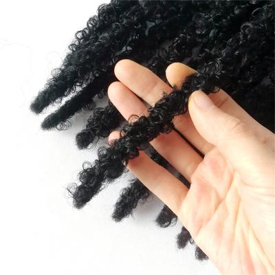 China 14 Inch Weave Style Bundle Hair Short Synthetic Afro Light Wave Hair Black Synthetic Crochet Braiding Hair and Soft Dirty Braids for sale