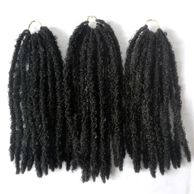 China Afro Wave Hair Synthetic Crochet Braiding Hair Weaving 14 Inch Weave Style Bundle Hair Synthetic Short Loop Light And Soft Dirty Braids for sale