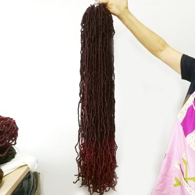 China Curly Faux Locs 10 Pcs 18 - 36 Inch Roots 20 / Pack, Afro Locs Twist Ombre Synthetic Hair Braiding Extensions Long New Locs Crochet Braid Hair for sale