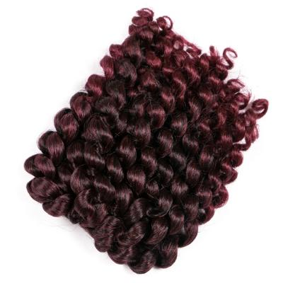 China Synthetic Fiber Synthetic Crochet Hair Extensions 8 Inch Ombre Braiding Hair Twist Blonde African Braided Jamaican Wand Bounce Curl for sale