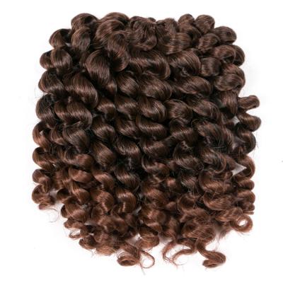 China Nervous Wand Curl Ombre Hair Extensions 8 Inch Jamaican Blonde Bounce Crochet Braiding Hair Synthetic Brown Twist Braiding Hair for sale