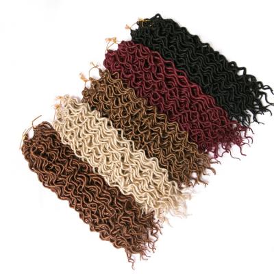 China Daily Life Curly Hair 75g/pack, 24 strands/blonde 16inch Crochet Braid Synthetic Braiding 10 Piece Bundle Faux Locs Hair Extensions for sale