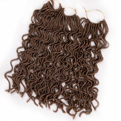 China Faux Locs 20 Part/Daily/Cosplay 85g/pack, 24 Strands/Pack Synthetic Braiding Hair Extensions Crochet Curly Braid Hair Body Wave for sale