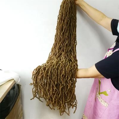 China 18-36 Inch Curly Faux Locs Roots 21/Pack, Afro Locs Twist Ombre Hair Extensions Synthetic Braiding Blonde Long Locs Twist Crochet Braid Hair for sale