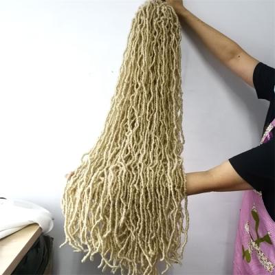 China 18-36 Inch Curly Faux Locs Roots 20/Pack, Afro Locs Twist Ombre Hair Extensions Synthetic Braiding Blonde Long New Locs Crochet Braid Hair for sale