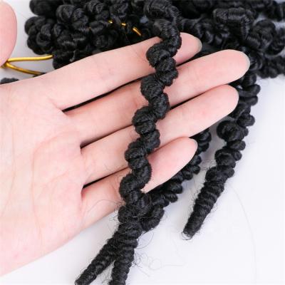 China Low Temporature Synthetic Fiber Hair Crochet Hair 8 Inch 15 Roots Ombre Color Synthetic Braiding Black Curly Pre-twisted Braids Braids Hair Extensions 15 for sale