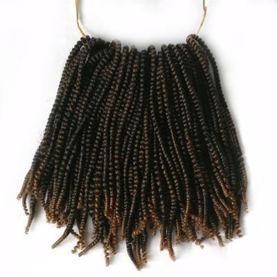 China Synthetic Hair Brown 8 Inch 50 Strands / Bundle Black Synthetic Curly Crochet Hair Extension For Braids Nubian Twist African Crochet Braids for sale