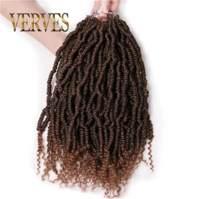 China 10 Pcs Curly Spring Twist Culry Curly Crochet Braid Hair Extensions 12 Inches, 24 Strands/Pack Synthetic Ombre Braiding Hair Twist for sale