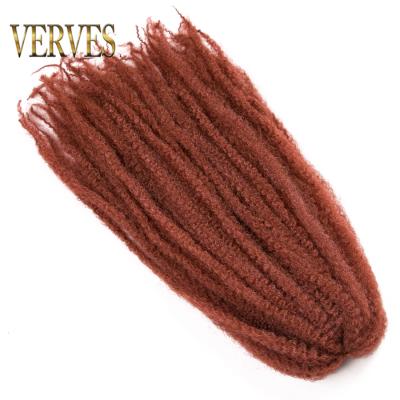 China 24 & 18 Inch Afro Curly Synthetic Braiding Hair Part/Daily VERVES/Cosplay Crochet Marly Braids Hair Extensions Natural Black Brown Blonde for sale