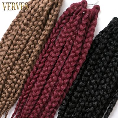 China Low Temperature Fiber 10 Pcs Crochet Box Braids Hair Extensions 14 Inch 12 Strands / Piece Synthetic Pure Braiding Hair Zip Black Blonde Burgundy Color for sale