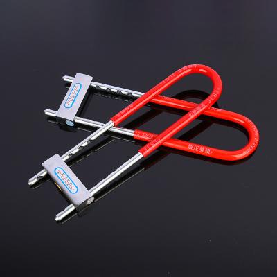 China Multifunctional U-Lock Glass U-Bracket Handlebar Bags Door Bicycle U Shape Remote Lock with Low Price for sale