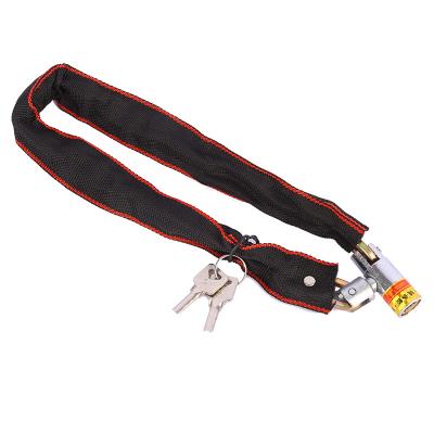 China Key Bags Low Price Chain Bike Lock Clean Logo Lock Chain Stainless Steel Chain With Lock for sale