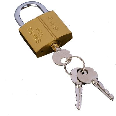 China Bags big hot sale brass tri padlocks and circle keys in bulk with high quality for sale