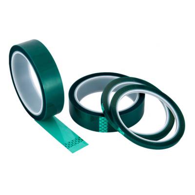 China Factory Supply Polyester Tape Powder Coating Heat Resistant Green Tape Strong Adhesive Pet Film Tape for sale