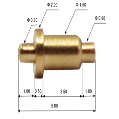 China PCB Factory Customize PIN R150-30-M3 Brass High Current Spring Power Electrical Contact Pins USB Spring Power Connector for sale