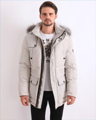 China 2015 Hot Sale Cotton Fabric White Winter Breathable Down Jacket For Men for sale