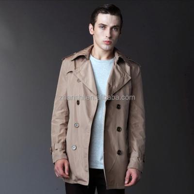 China Wholesale Custom Anti-Shrink Anorak Belt Anti-Shrink Brown Blue Red Khaki Men's Beige Trench Coat for sale