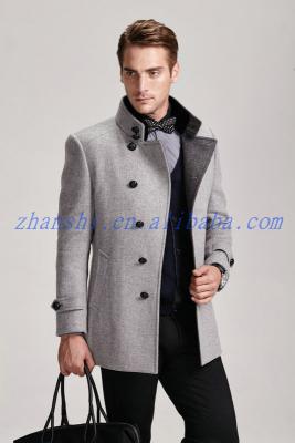 China Breathable zhanshi casual jacket knitted mens wool gery winter jackets for sale