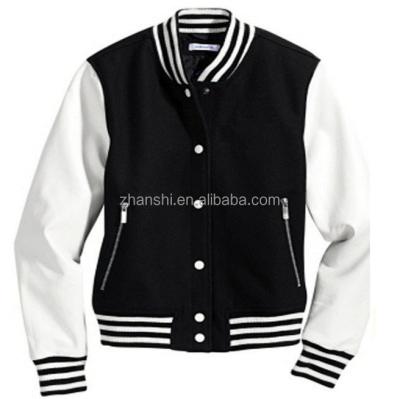 China Breathable Wholesale White Wool Mens Blue Black American College Jacket for sale